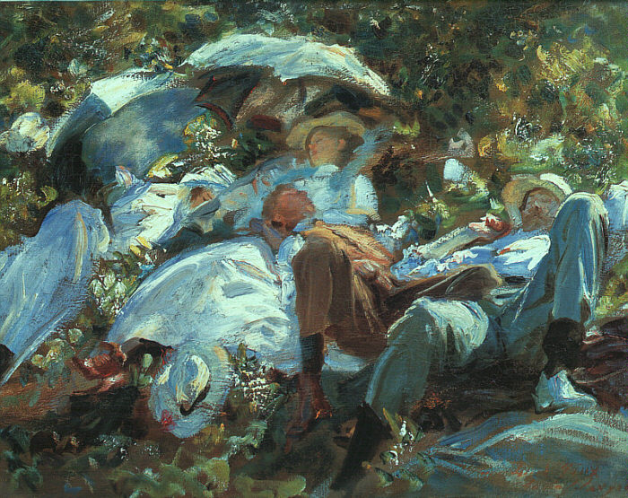 Group with Parasols